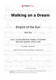 Sheet music, chords Empire of the Sun - Walking on a Dream