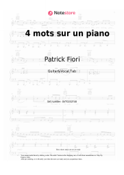 undefined Patrick Fiori - 4 mots sur un piano