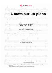 undefined Patrick Fiori - 4 mots sur un piano