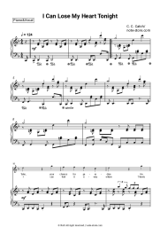 Sheet music, chords C. C. Catch - I Can Lose My Heart Tonight