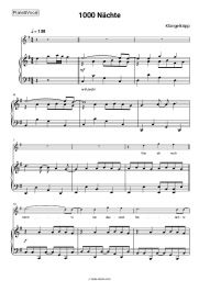 Sheet music, chords Klüngelköpp - 1000 Nächte