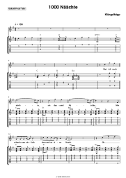 Sheet music, chords Klüngelköpp - 1000 Nächte