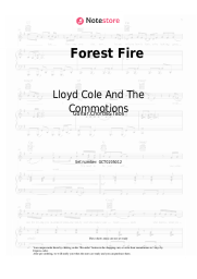Sheet music, chords Lloyd Cole And The Commotions - Forest Fire
