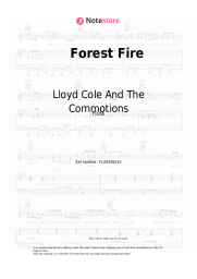 Sheet music, chords Lloyd Cole And The Commotions - Forest Fire