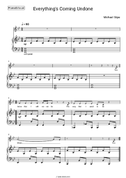 Sheet music, chords Michael Stipe - Everything's Coming Undone