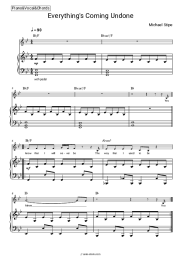 Sheet music, chords Michael Stipe - Everything's Coming Undone