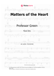 Sheet music, chords Professor Green - Matters of the Heart