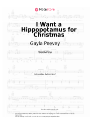 Sheet music, chords Gayla Peevey - I Want a Hippopotamus for Christmas