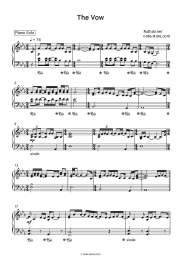 Sheet music, chords RuthAnne - The Vow