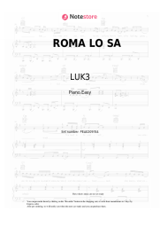 Sheet music, chords LUK3 - ROMA LO SA