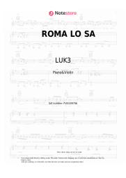 Sheet music, chords LUK3 - ROMA LO SA