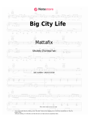 Sheet music, chords Mattafix - Big City Life