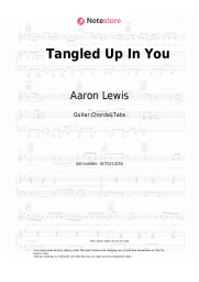 Sheet music, chords Aaron Lewis - Tangled Up In You