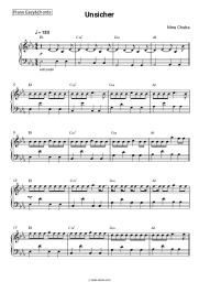 Sheet music, chords Nina Chuba - Unsicher