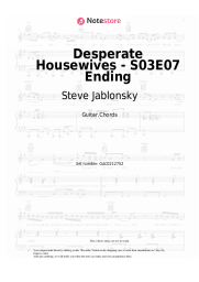 Sheet music, chords Steve Jablonsky - Desperate Housewives - S03E07 Ending