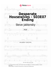 Sheet music, chords Steve Jablonsky - Desperate Housewives - S03E07 Ending