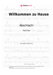 Sheet music, chords Abschlach! - Willkommen zu Hause