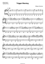 Sheet music, chords Falling in Reverse - Trigger Warning