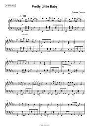 Sheet music, chords Connie Francis - Pretty Little Baby