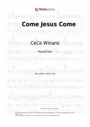 Sheet music, chords CeCe Winans - Come Jesus Come