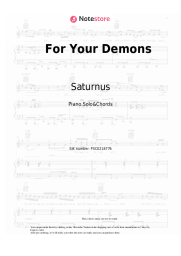 Sheet music, chords Saturnus - For Your Demons
