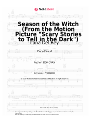 Sheet music, chords Lana Del Rey - Season of the Witch (From the Motion Picture Scary Stories to Tell in the Dark)