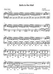 Sheet music, chords Accept - Balls to the Wall