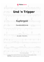 Sheet music, chords Kupfergold - Und 'n Tripper