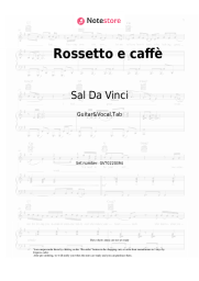 Sheet music, chords Sal Da Vinci - Rossetto e caffè