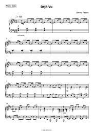 Sheet music, chords Emma Peters - Déjà Vu