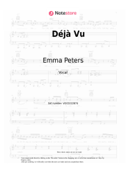 Sheet music, chords Emma Peters - Déjà Vu