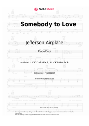 Sheet music, chords Jefferson Airplane - Somebody to Love