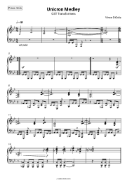 Sheet music, chords Vince DiCola - Unicron Medley (OST Transformers)