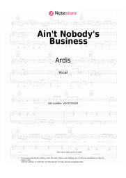 Sheet music, chords Ardis - Ain't Nobody's Business