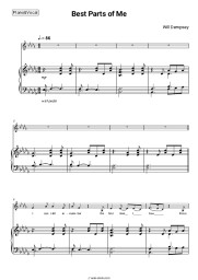 Sheet music, chords Will Dempsey - Best Parts of Me