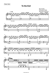 Sheet music, chords Ben Foster, Nicholas Foster, Samuel Thompson - To the End