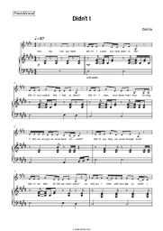 Sheet music, chords Dasha - Didn’t I