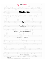 Sheet music, chords Joy - Valerie