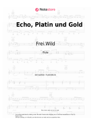 Sheet music, chords Frei.Wild, Philipp Burger - Echo, Platin und Gold