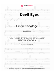 Sheet music, chords Hippie Sabotage - Devil Eyes