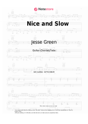 Sheet music, chords Jesse Green - Nice and Slow