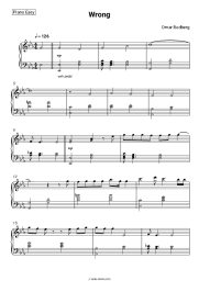 Sheet music, chords Omar Rudberg - Wrong