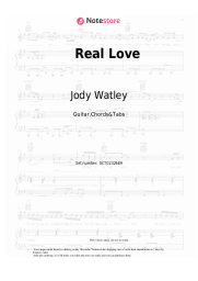 Sheet music, chords Jody Watley - Real Love