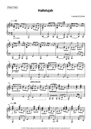 Sheet music, chords Leonard Cohen - Hallelujah