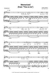 Sheet music, chords Blake Stadnik - Memorized (From This Is Us)