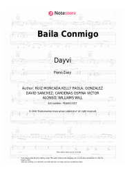 Sheet music, chords Dayvi, Victor Cárdenas, Kelly Ruiz - Baila Conmigo