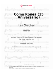 Sheet music, chords Las Chuches, Daviles de Novelda - Como Ronea (15 Aniversario)