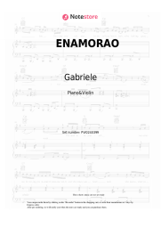 Sheet music, chords Gabriele - ENAMORAO