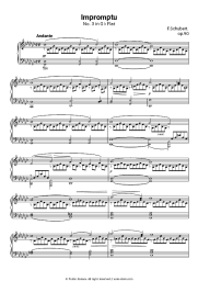 Sheet music, chords Franz Schubert - Impromptu No.3 Andante In G Flat, D.899 Op.90