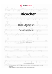 Sheet music, chords Rise Against - Ricochet